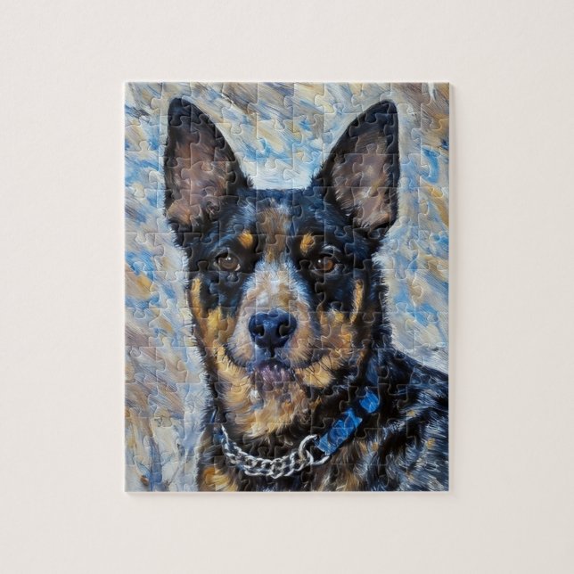Puzzle Portrait de chien de bétail australien (Vertical)
