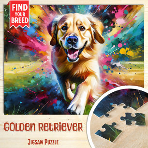 Puzzle Portrait de Chien Golden Retriever Impression d'Ar