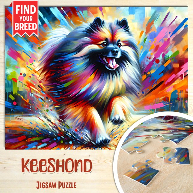 Puzzle Portrait de chien Keeshony Acrylique Art d'impress (Créateur téléchargé)