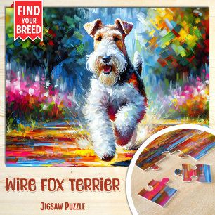 Puzzle Portrait de chien Wire Fox Terrier Impression d'ar