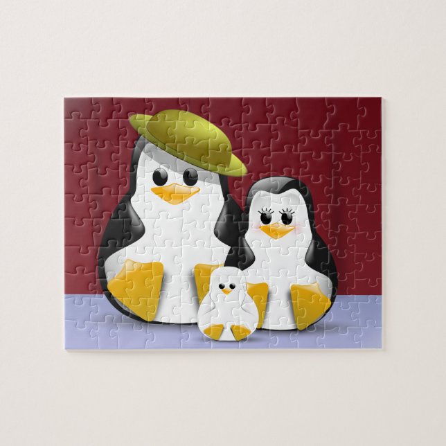 Puzzle Portrait de famille de pingouins (Horizontal)