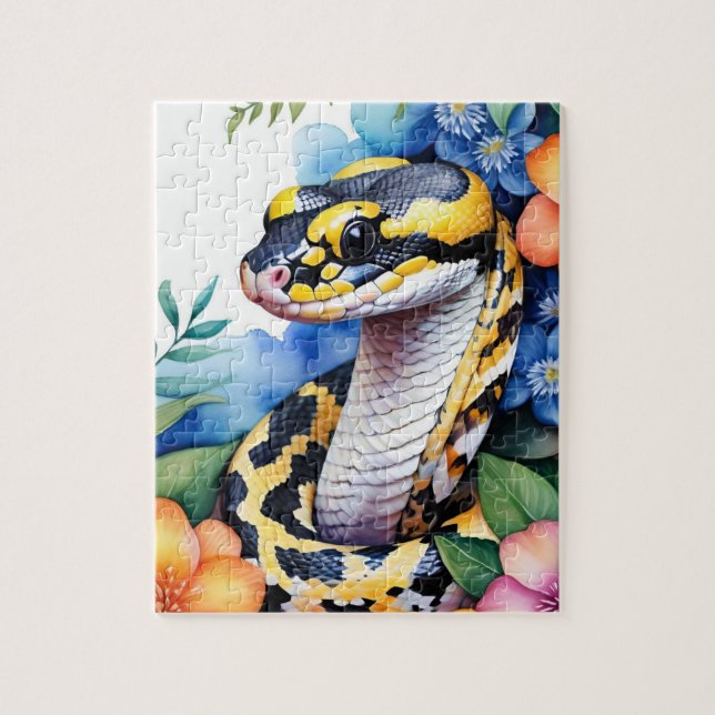 Puzzle Portrait de Famille de Serpent Python Royal (Vertical)
