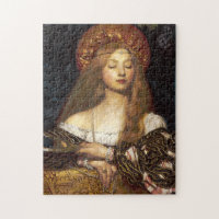 Portrait de femme Peinture d'Art Pré-Raphaelite