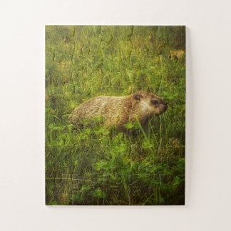 Puzzle Portrait de fond dans un champ