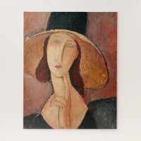 Portrait de Jeanne Hebuterne dans un grand casquet
