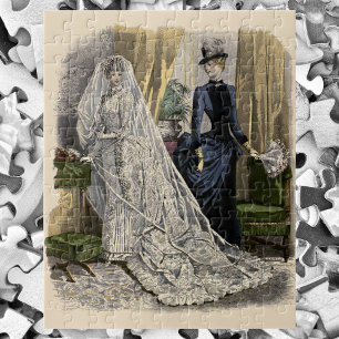 Puzzle Portrait de mariage de mariée vintage, mariée vict