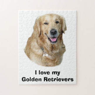 Puzzle Portrait de photo de chien de golden retriever