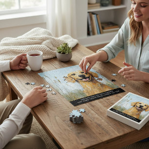 Puzzle Portrait de retriever doré heureux en peinture à l