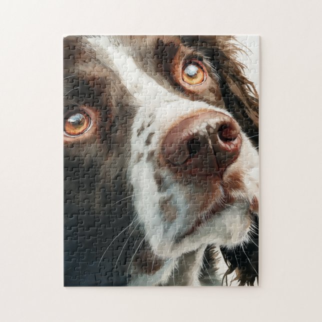 Puzzle Portrait de springer spaniel marron (Vertical)
