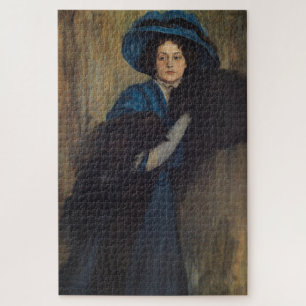 Puzzle Portrait d'une dame en bleu (Raimundo de Madrazo)