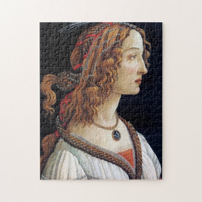 Puzzle Portrait d'une dame, Sandro Botticelli (Vertical)