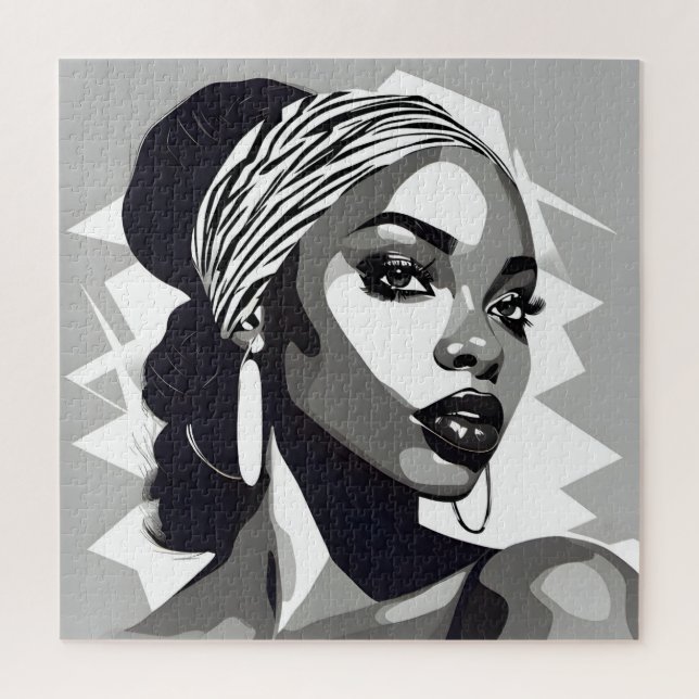 Puzzle Portrait d'une femme noire (Vertical)