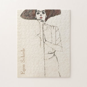 Puzzle Portrait d'une femme par Egon Schiele