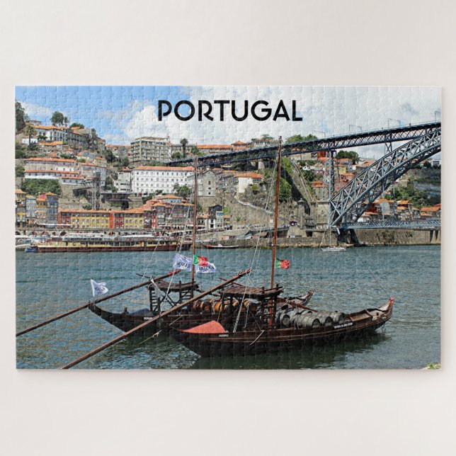 Puzzle Portugal : Bateaux à barriques de vin, Porto (Horizontal)