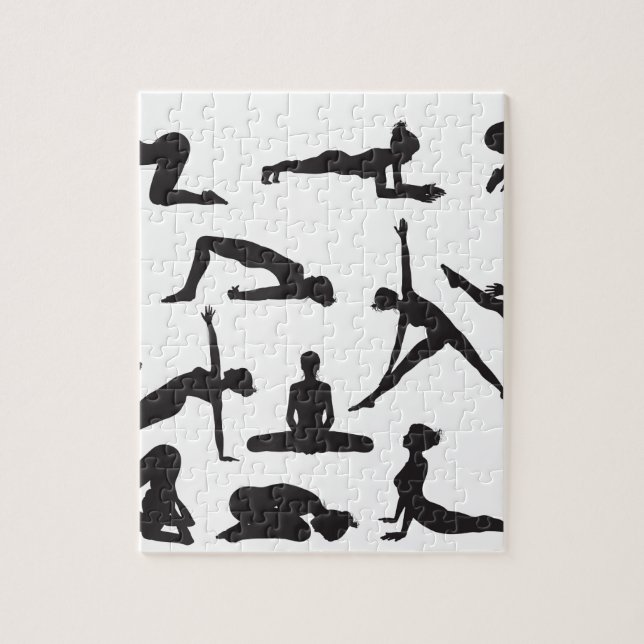 Puzzle Poses de yoga de silhouette (Vertical)