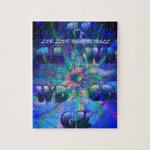 Puzzle Positions de joueur de net-ball et citation