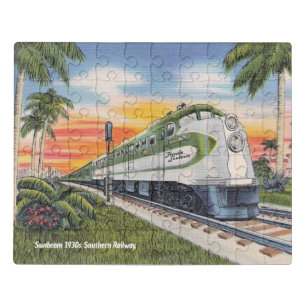 Puzzle Postcard for the train lover