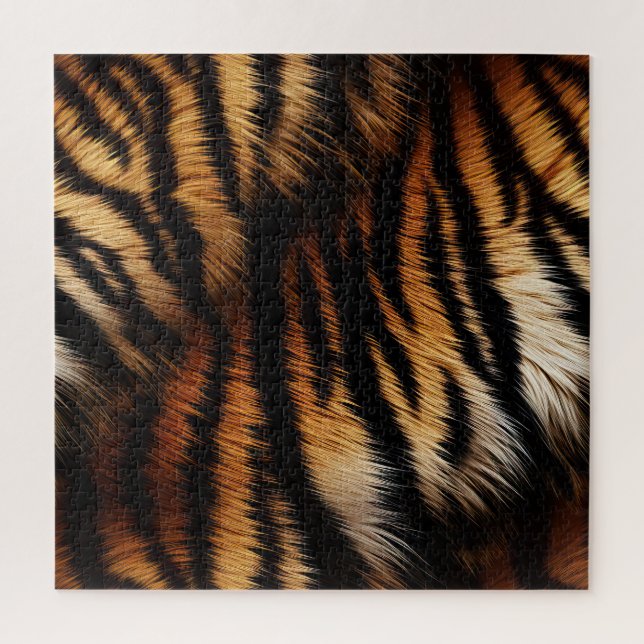 Puzzle Poster de animal Orange Black Tiger Stripes (Vertical)