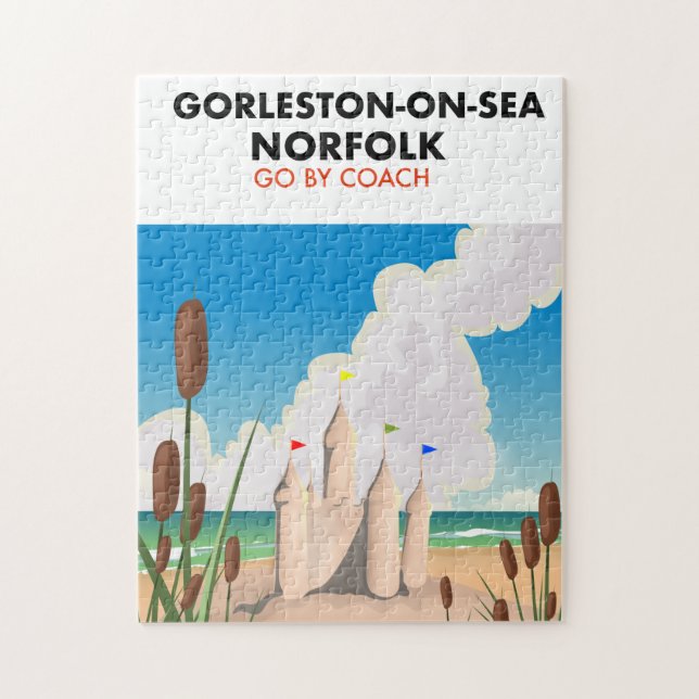 Puzzle Poster de la plage de Gorleston-on-Sea Norfolk (Vertical)
