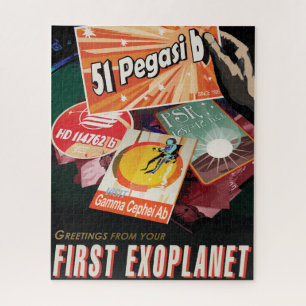 Puzzle Poster de l'espace rétro - Exoplanet Discovery 51 