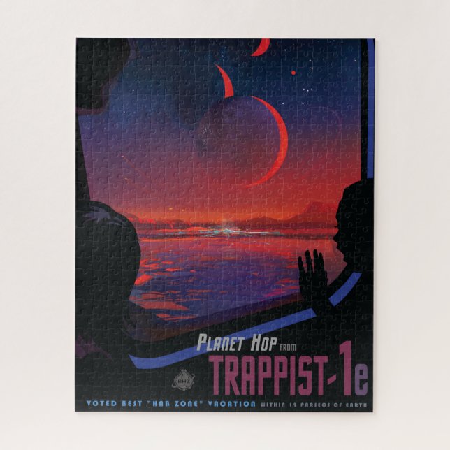 Puzzle Poster de l'espace rétro - Les spectateurs observe (Vertical)