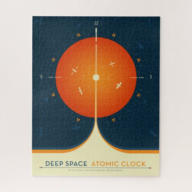 Puzzle Poster de l'horloge atomique Deep Space, version o (Vertical)