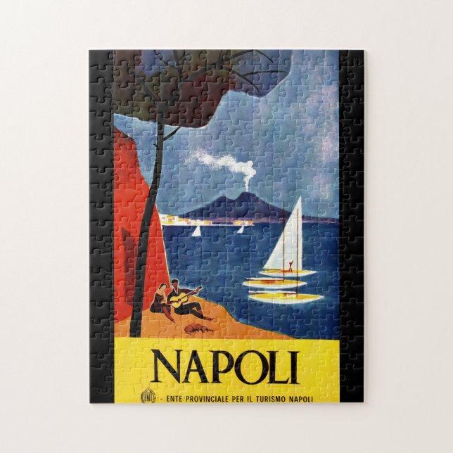 Puzzle poster de voyage italien Naples (Vertical)