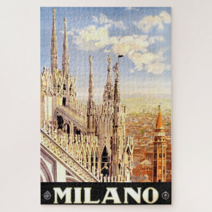 Puzzle Poster de voyage vintage 1920 Duomo di Milano Ital