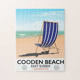 Puzzle Poster de voyage vintage Cooden Beach East Sussex