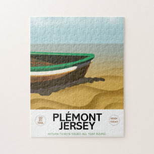Puzzle Poster de voyage vintage du Plémont Jersey.