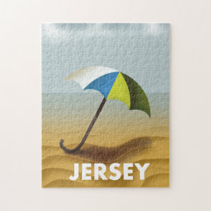 Puzzle poster de voyage vintage Jersey.