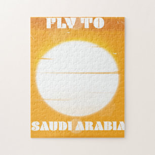 Puzzle Poster de voyage vintage pour l'Arabie saoudite