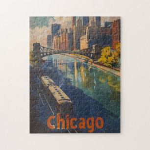 Puzzle Poster de voyage WPA Chicago