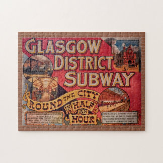 Puzzle Poster du métro Vintage Glasgow City