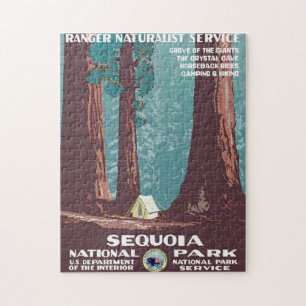 Puzzle Poster du parc national de Sequoia vintage1938