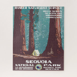 Puzzle Poster du parc national de Sequoia vintage1938