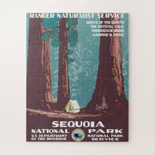 Puzzle Poster du parc national de Sequoia vintage1938
