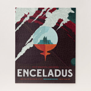 Puzzle Poster Espace Rétro Mission Cassini À Saturne