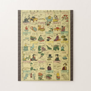 Puzzle Poster photo de carte flashcard japonais à anglais