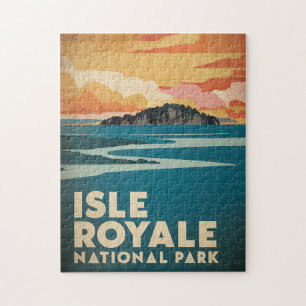 Puzzle Poster rétro du parc national de l'Isle Royale