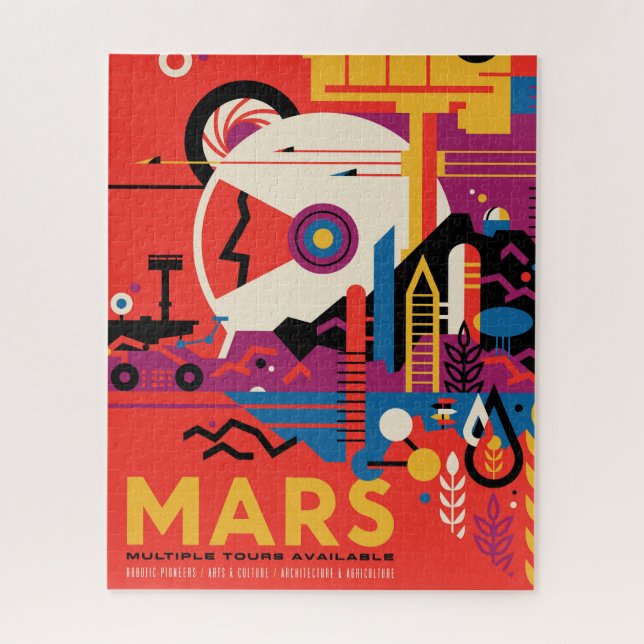 Puzzle Poster spatial Retro - Programme d'exploration de  (Vertical)