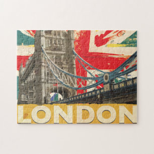 Puzzle Poster vintage Londres