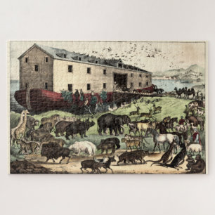 Puzzle Poster vintage Noah's Ark par Currier & Ives