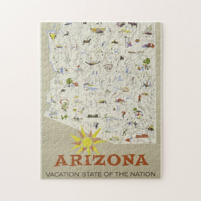 Puzzle Poster Vintage voyage Arizona Poster (Vertical)