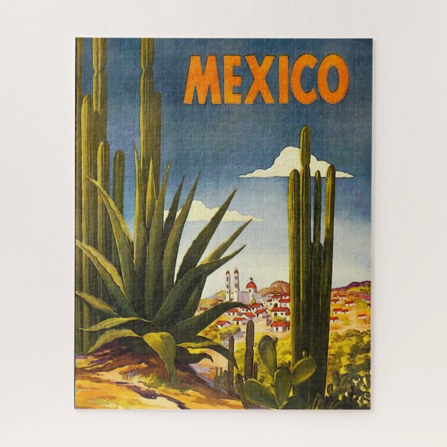 Puzzle Poster Vintage voyage Mexique (Vertical)