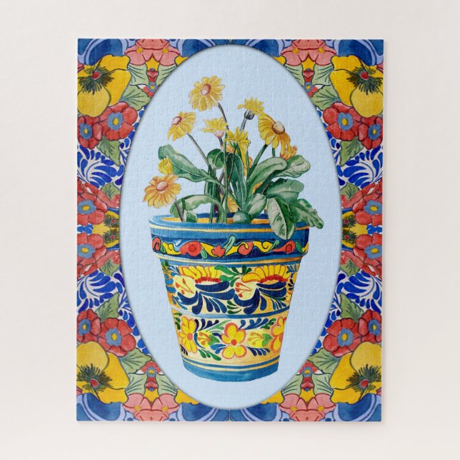 Puzzle Pot à fleurs de Talavera (Vertical)
