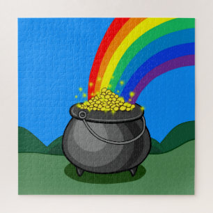 Puzzle Pot d'or et d'arc-en-ciel