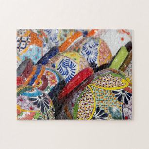 Puzzle Poteries mexicaines traditionnelles colorées peint