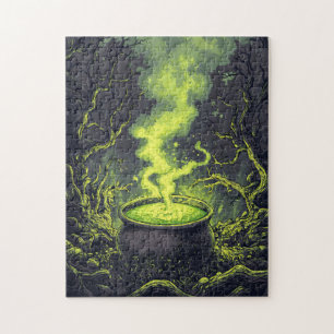 Puzzle Potion magique verte Cauldron Halloween