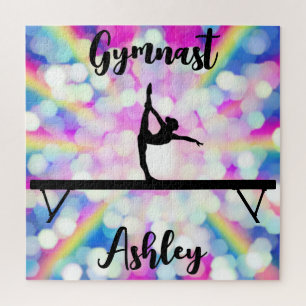 Puzzle Poudre de gymnastique Rainbow Bokeh personnalisée